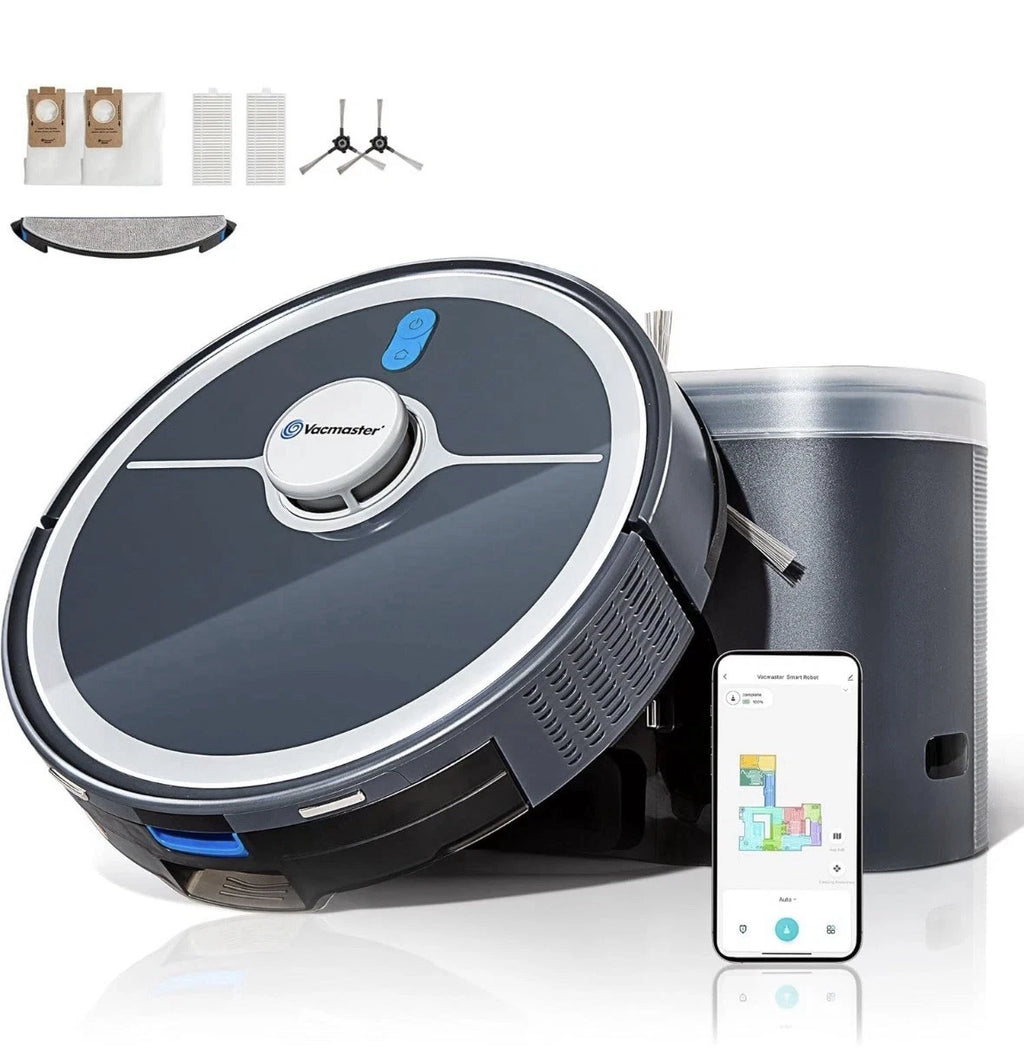 Vacmaster V10i 3-in-1 Robot Vacuum and Mop — LiDAR Navigation, Self-Emptying (Brand New)