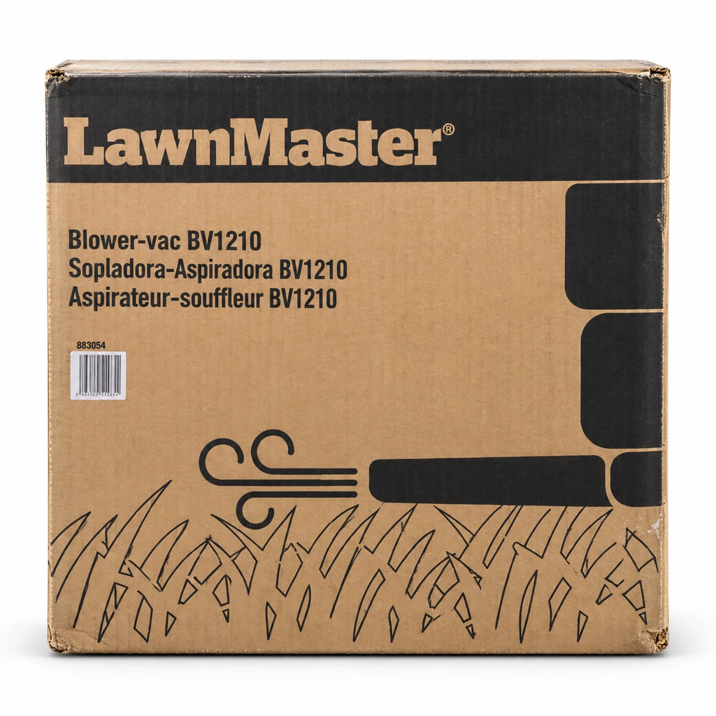 LawnMaster BV1210 3-in-1 Electric Blower Vacuum Mulcher — 12A Corded, 240 MPH (Open Box)