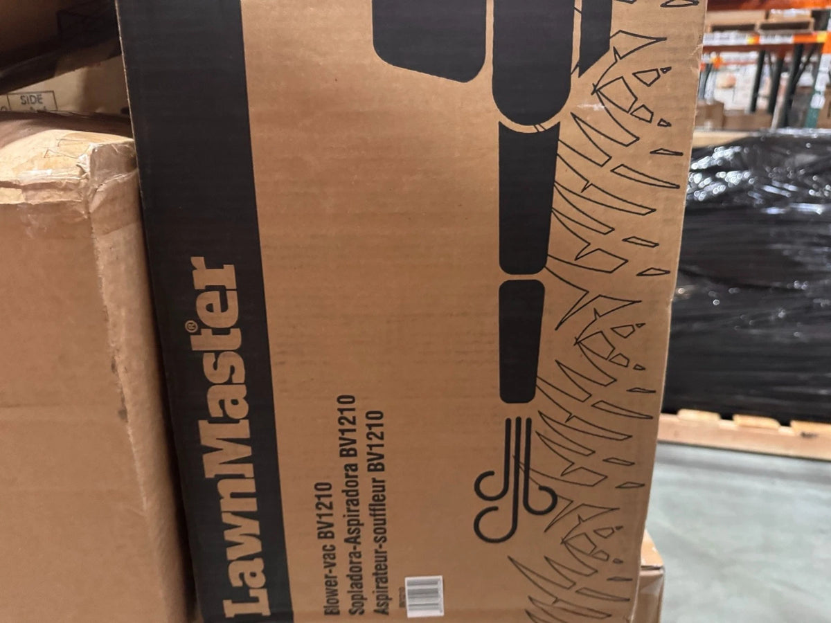 LawnMaster BV1210 3-in-1 Electric Blower Vacuum Mulcher — 12A Corded, 240 MPH (Open Box)